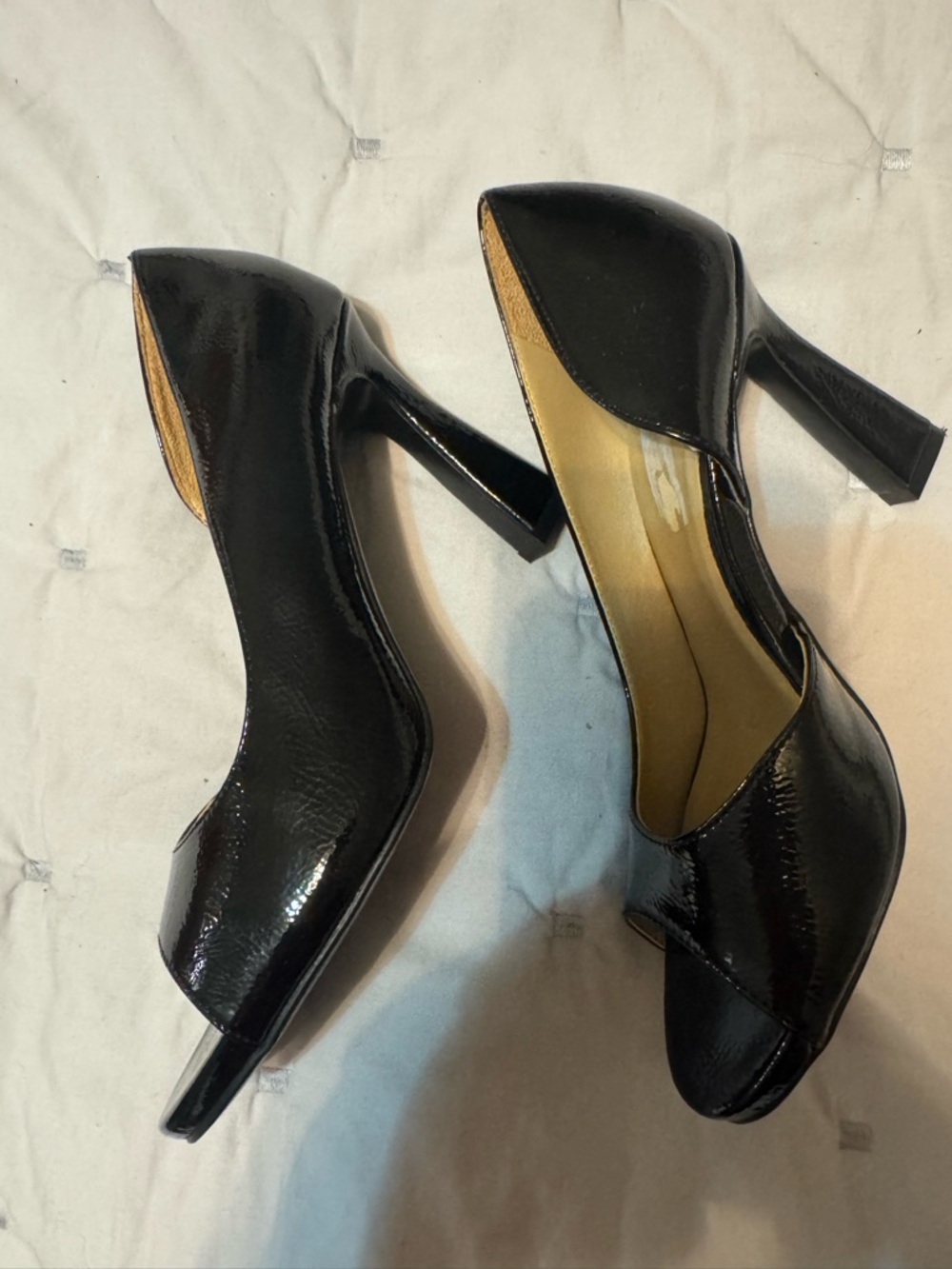Naturalizer Black Patent Open-Toe Heels - Picture 7 of 8